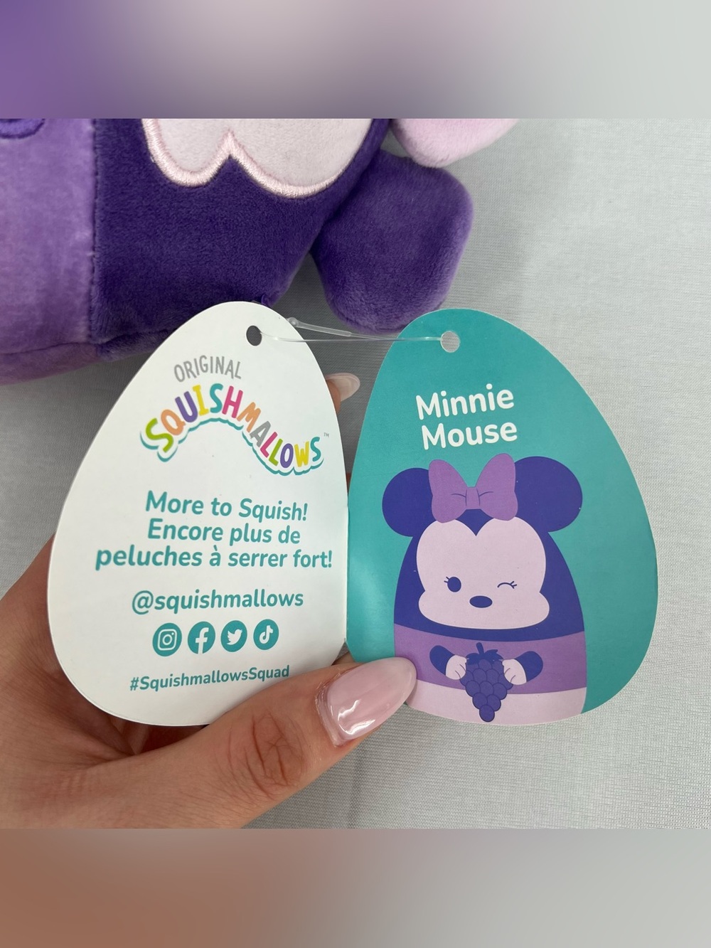 Disney Minnie Mouse grape Scented Mystery Squad Squishmallow 5” Purple Plush NWT - Picture 10 of 12